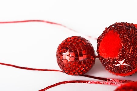 Christmas balls - new year, photography, ball, lovely, garland, christmas, balls, holidays, red, decorations, cute