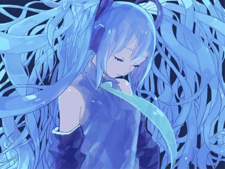 Hatsune Miku - aqua, headset, music, anime girl, white, art, cool, aqua eyes, artistic, dreaming, hatsune miku, song, vocaloids, program, vocaloid, beautiful, diva, nice, beauty, twintail, singer, aqua hair, black, virtual, painting, pretty, idol, anime, miku, cute, girl, hatsune, headphones, blue, awesome