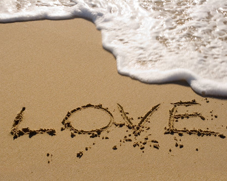 The Love Beach - love, water, sand, beach