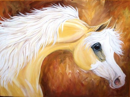 Palomino Arabian - cavalo, stallion, horse, animals