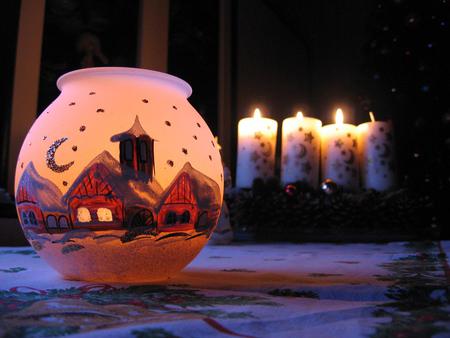 Advent candles - holy night, advent, christmas, candles