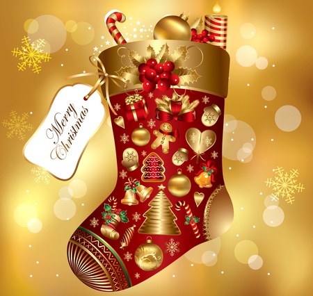 Merry Christmas - pretty, magic, holiday, red, magic christmas, merry christmas, golden, xmas, nice, stocking, other, abstract, ball, beautiful, balls, photography, beauty, gold, lovely, christmas, cute, gift