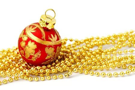 Happy new year - ball, balls, photography, garland, holidays, lovely, christmas, new year, red, cute, candles, decorations, golden