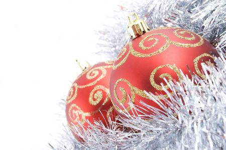 Christmas decorations - new year, candles, photography, ball, lovely, garland, christmas, balls, holidays, red, decorations, cute