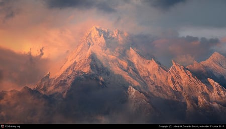 Black Mountain Sunset - wind, sunset, mountain, sky