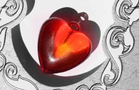 A glass heart pendant for my friend Tamara! - heart, red, pendant, gift, friend, glass