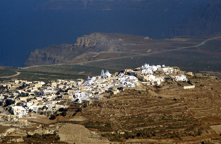 Pirgos, Greece - village, deep, white, houses