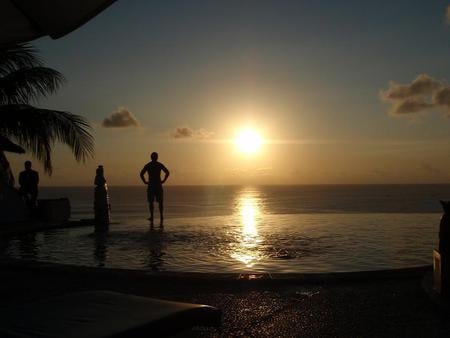 A Romantic Sunset - romance, golden, sunset, ocean