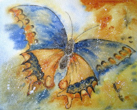 Butterfly In Watercolors - butterfly, colorful, watercolors, beautiful