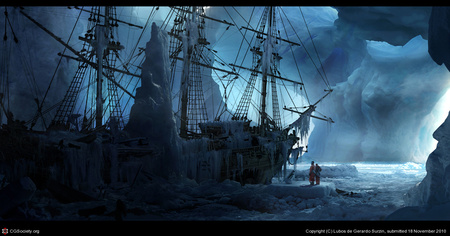 Gabriela---expedition - winter, ice, ship, people