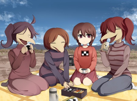 Madotsuki&Toriningen - game, picnic, yume nikki, toriningen, madotsuki