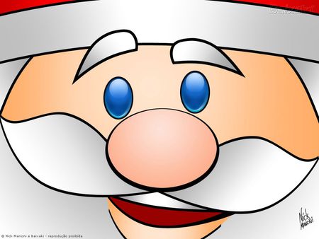 HO HO HO - face, santa, claus, blue, eyes