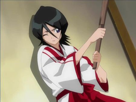 Rukia Kuchiki Soul Reaper Academy - soul reaper academy, rukia kuchiki, rukia, female, girl, bleach, screenshot, kuchiki, black hair, uniform, short hair