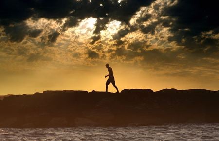 The walker - sky, man, shadow, walker