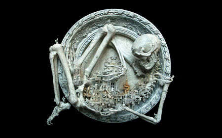 Skeleton - art, fantasy, sculpture, skeleton