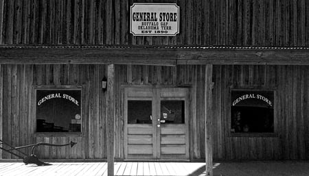 general store - black and white, oklahoma, store, general