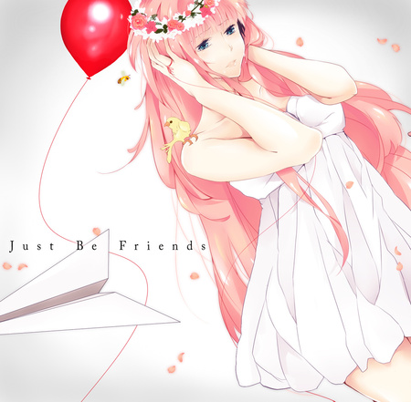 Just Be Friends - tears, vocaloid, sad, dress, megurine luka