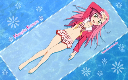 Hinagiku Katsura - swimsuit, summer, blue, combat, butler, pink, hayate, cute, princess, the