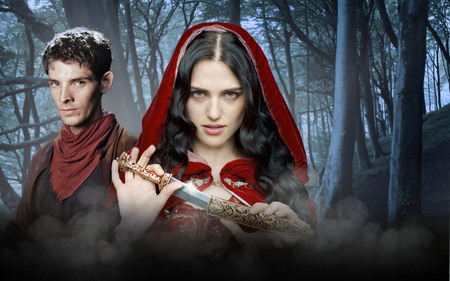 The Crystal Cave - colin morgan, katie mcgrath, actor, people, beautiful, tv series, entertainment, celebrity, morgana, merlin, actresses