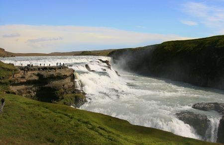 Icelandic waterfall - waterfall, iceland, nature, icelandic