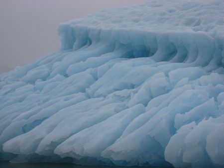 Melting Arctic Ice - ice, frozen, green blue, gaps, splits, frost, melting