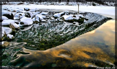 Melting Ice, Norway - snow, waterm ice, waves, melting