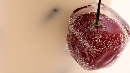 Icy cherry - ice, nice, tasty, red, photography, fruits, food