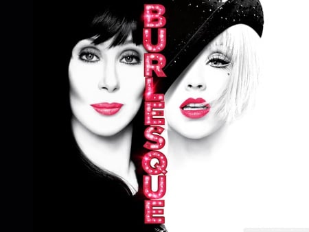 2 beauties - christina aguilera, burlesque, cher