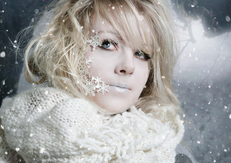 Winter is coming - snow, girl, beauty, winter