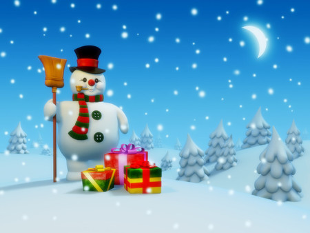 Snowman - christmas, snow, snowman, winter