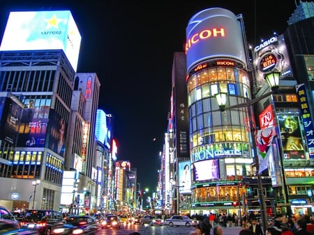 beauty of the night - vibrant, lights, city, color, night