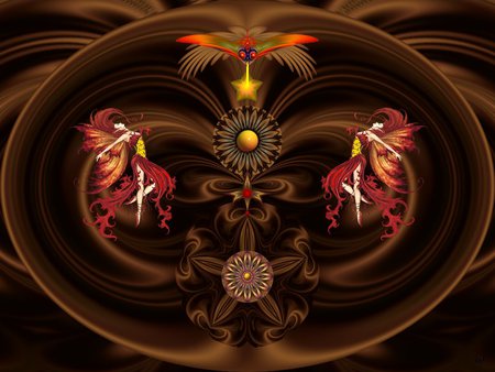 Firebird - eye candy, collage, 3d, fractal, abstract