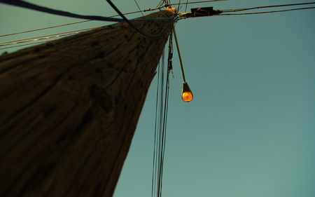 pole - wires, pov, pole, light