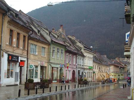 In Romania - colorful, houses, rain, romania