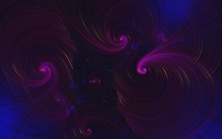 Spacey Twists - space, lighted, purple, blue, flare, pink, dark, lens