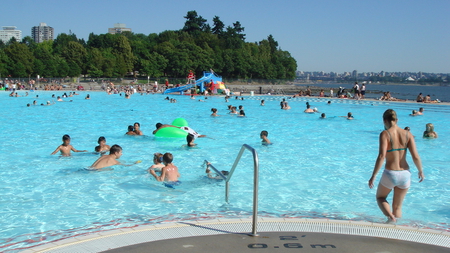 At the pool - relax, deck, people, swim