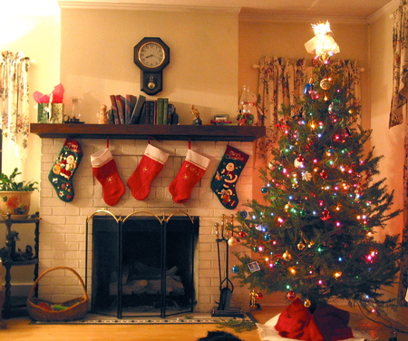 Christmas tree-in room - christmas tree decorations, abstract, colo, photography, beauty, colors, light, tree, christmas, christmas tree decoration, christmas tree, beauiful, christmas tree in room