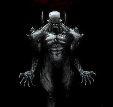 Demon - epic, black, gray, darkness, demon