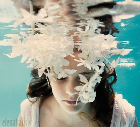 Awakening - water, flowers, girl, people