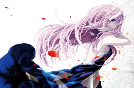 Megurine Luka - virtual, flower, vocaloids, song, megurine, red rose, singer, megurine luka, cool, pink, awesome, vocaloid, anime, petals, realistic, black, cute, beautiful, hot, black dress, girl, anime girl, real, white, pink hair, luka, red rose petals, program, aqua eyes, pretty, wind, beauty, dress, diva, nice, sexy, idol, music