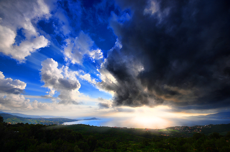 Sun Rays - sky, sun, photography, sunset, white, nature, beautiful, clouds, blue, sunrise