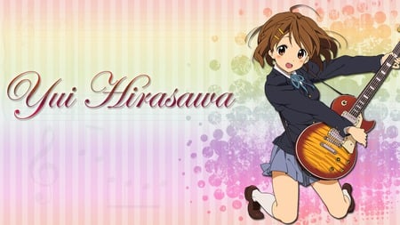 Yui Hirasawa - yui hirasawa, anime, music, color, k on