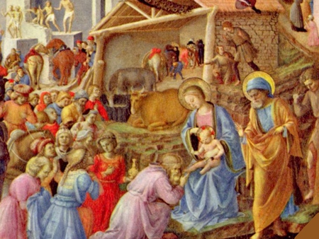 Fra Angelico nativity - painting, christianism, art, fra angelico, jesus christ, nativity, holiday, christmas