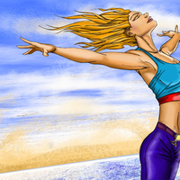 pretty women on the beach