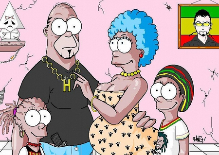 simpson rasta - toon, anime, mexico, famaly