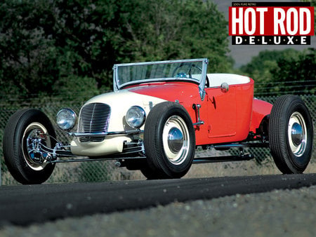 Hot Rod - white, car, hot, red, rod