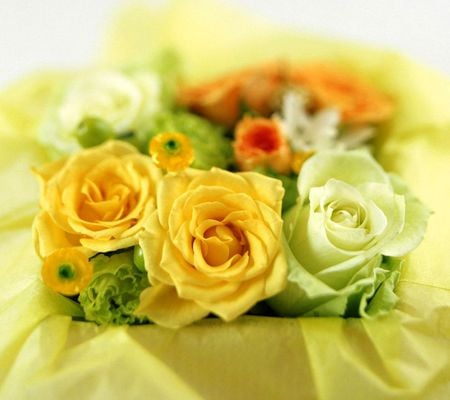 Yellow flowers - flowers, bouqet, yellow, beautiful