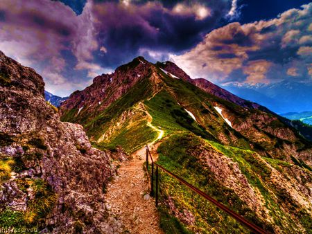 Amazing mountain - colorful, nature, high, beautiful, mountain, sky