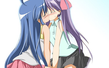 Konata & Kagami - lucky star, kagami, konata, yuri