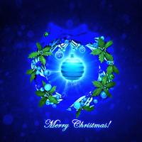 Merry Christmas - blue